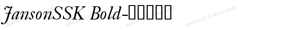 JansonSSK Bold字体转换